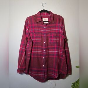 Mossimo Supply Co. Women's Boyfriend Fit Plaid Flannel Shirt – Size Large